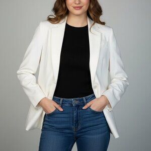 Derek Lam 10 Crosby Linen Blend Blazer – Cream – Size 0 – NWOT